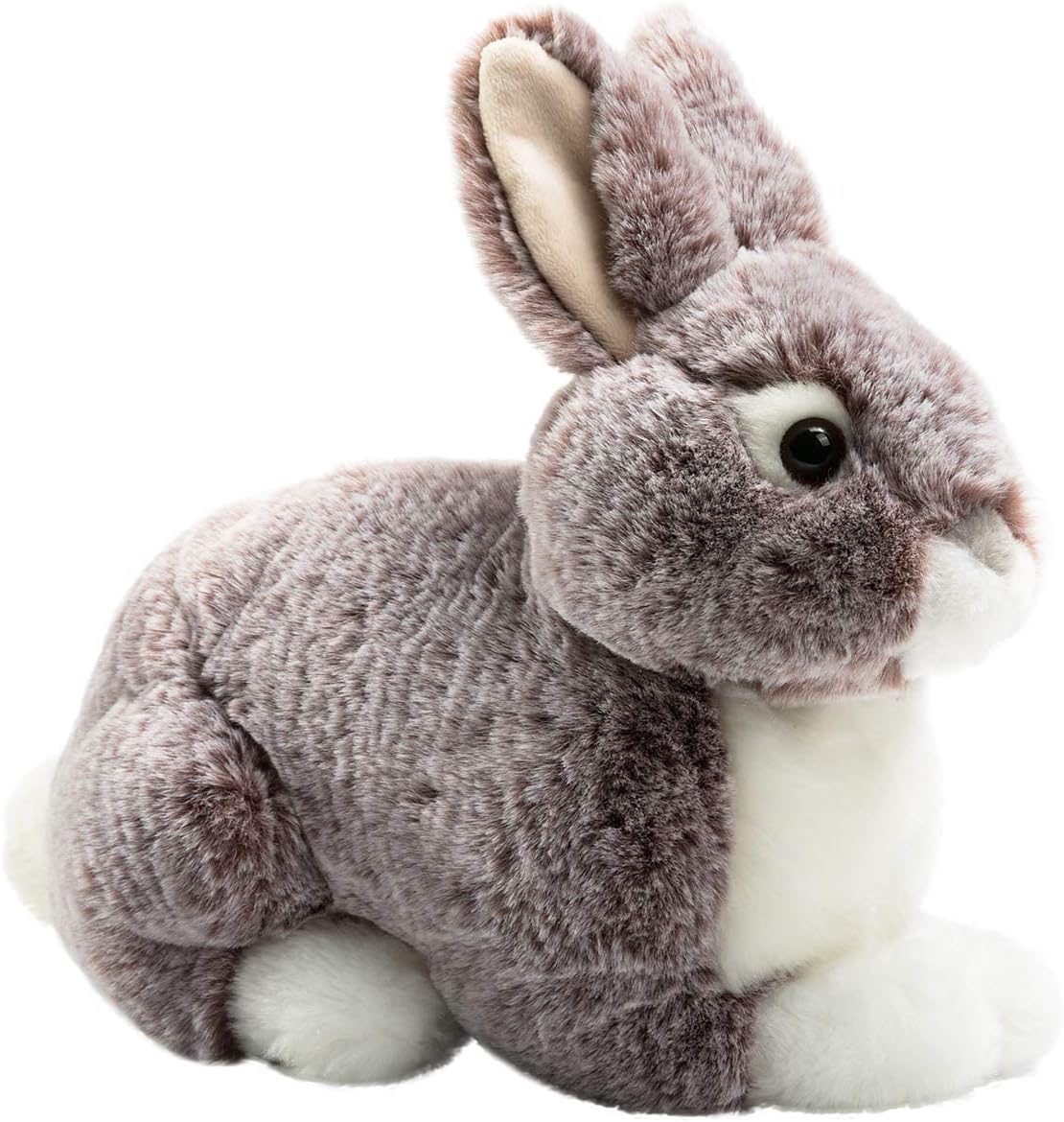 HollyHOME Plush Rabbit Stuffed Animal Easter Super Soft Realistic Wild Bunny 10 Inches Brown