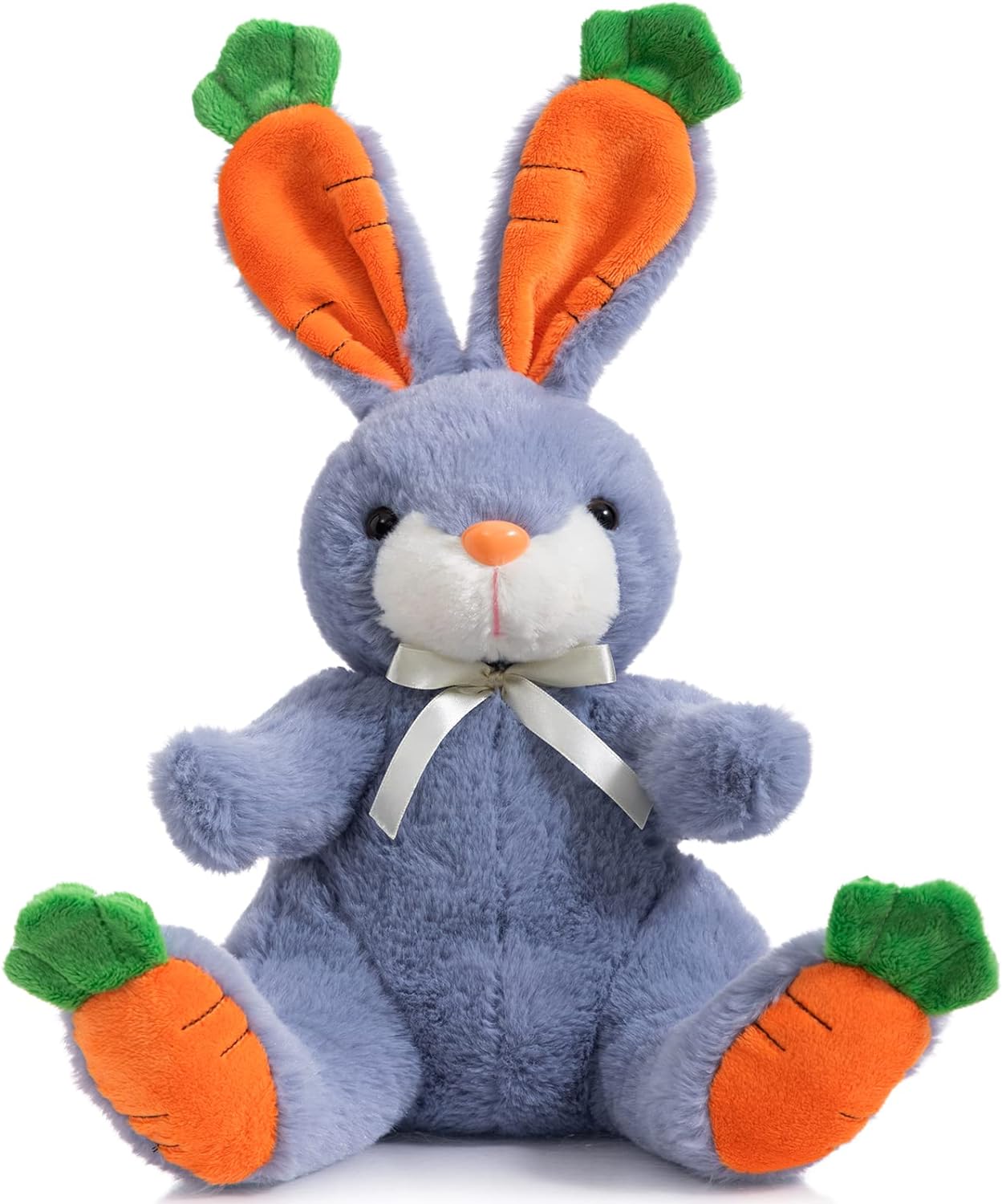 HollyHOME Plush Bunny Stuffed Animal Cute Carrot Rabbit Plush Birthday Easter Gift for Kids 15 inch