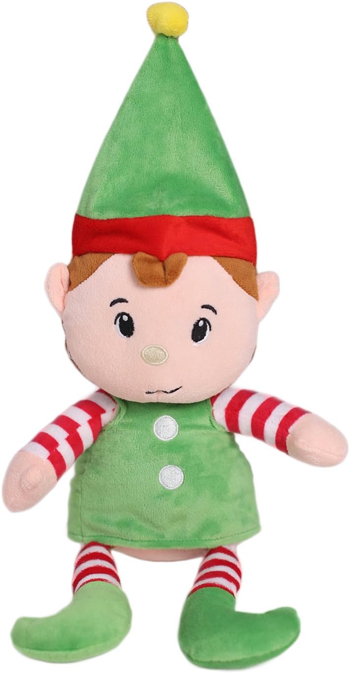 HollyHOME Elf Stuffed Toy Elf Plush Doll Birthday Gifts 15 Inches Green