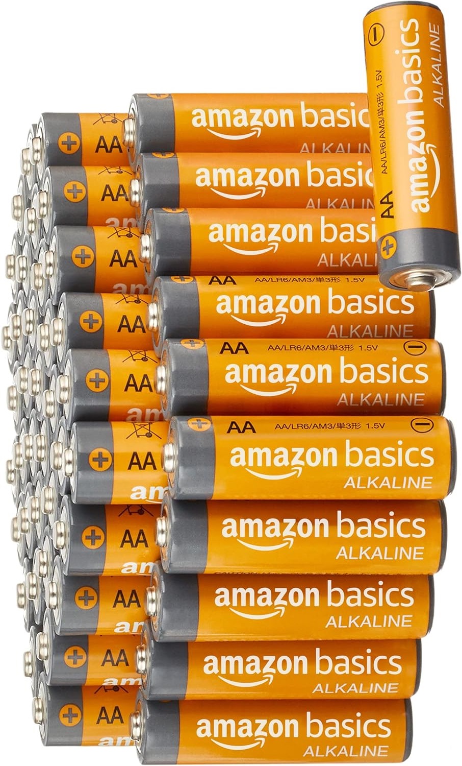 Amazon Basics 48-Pack AA Alkaline High-Performance Batteries, 1.5 Volt, 10-Year Shelf Life