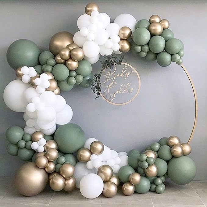 Balloon Arch Kit 137pcs Balloon Garland Kit Latex balloons (Olive Green)