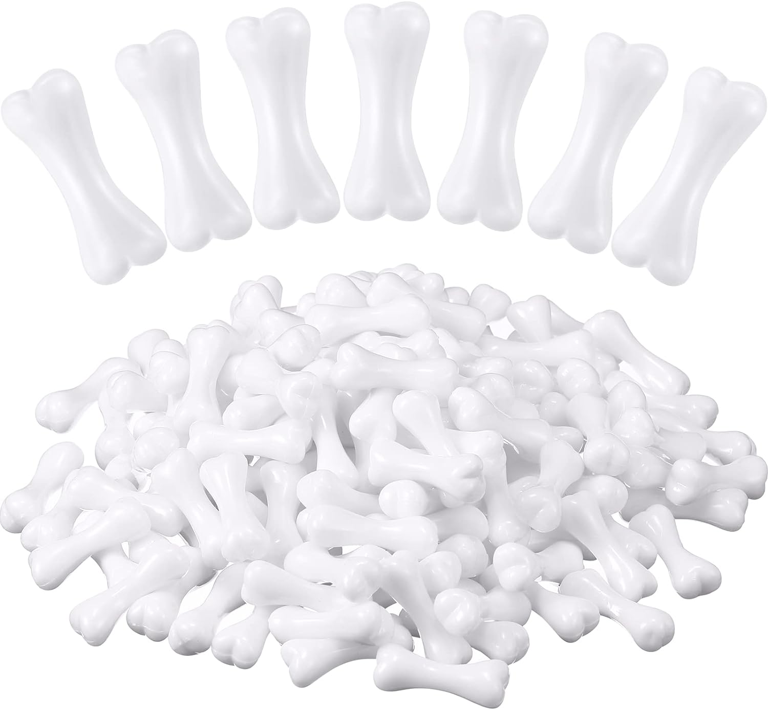 300 Pcs Plastic Bones Mini Skeleton Bones White Fake Bones Small Human Caveman Bones Miniatures for Crafts Decor Skeleton Costume Women Men