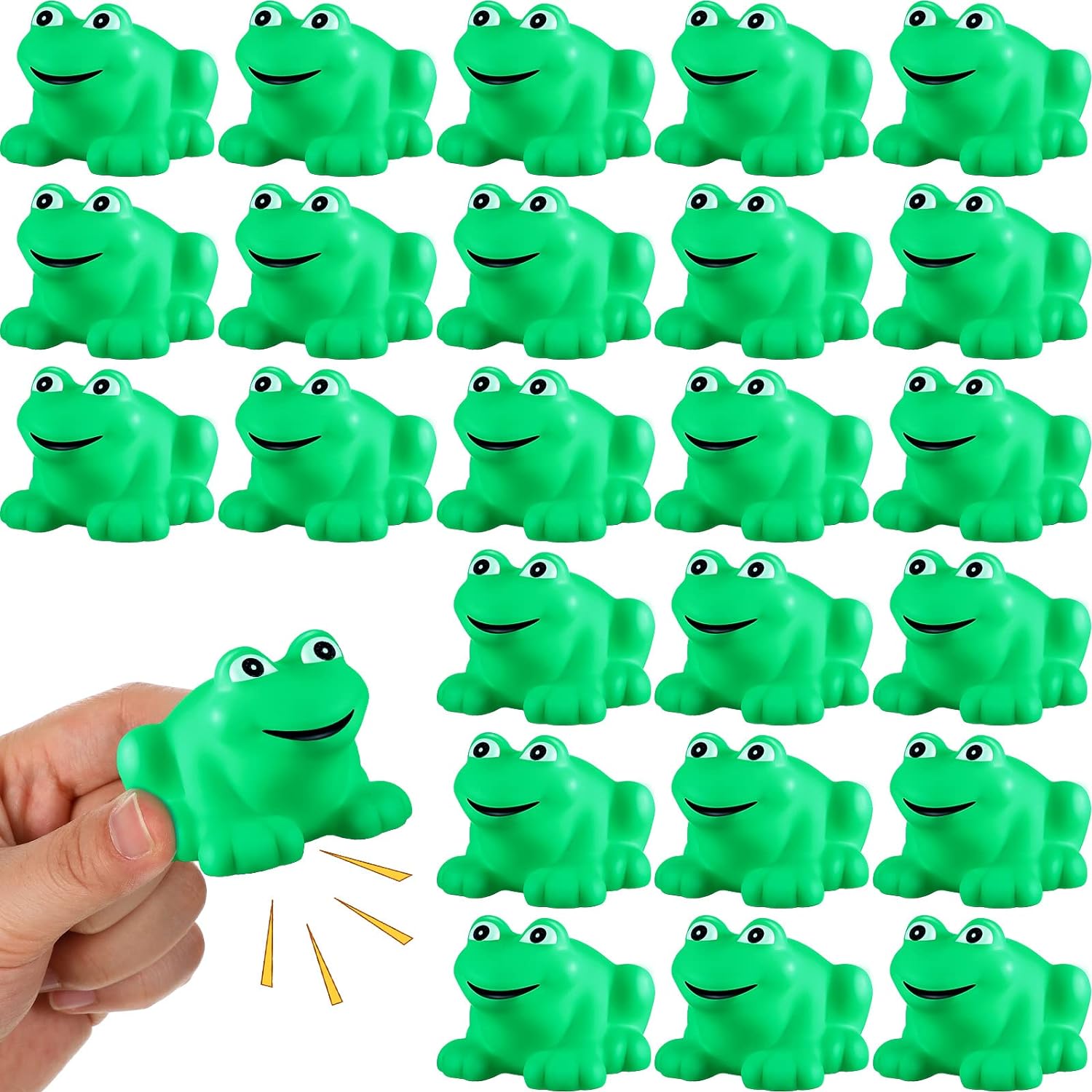 Rubber Frogs Squeak and Floating Frog Rubber Bath Toy Baby Shower Swimming Bathtub Toys for Shower Frogs Bathtub Birthday Party Decoration Boys and Girls Bath Toys