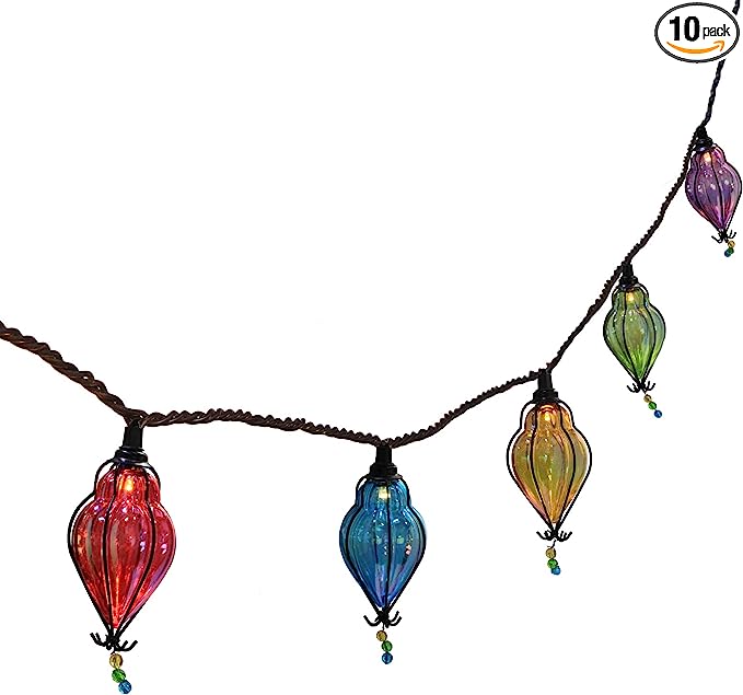 Vigdur Multicolor - Decorative String Lights with 10 Bulbs Connectable-Indoor Outdoor Plug in Fairy Lights for Christmas Party Wedding Bedroom Patio Decor