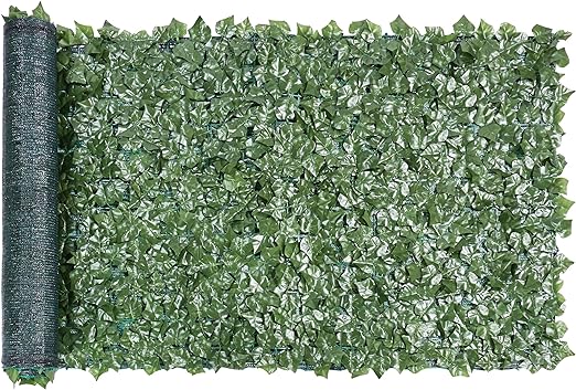 Yaheetech Ivy Privacy Fence, 118 x 39 Artificial Hedges Privacy Protective Fence & Faux Ivy Leaf Decorative Screen w/Mesh Backing for Outdoor Indoor Garden Balcony Decor, 1PCS