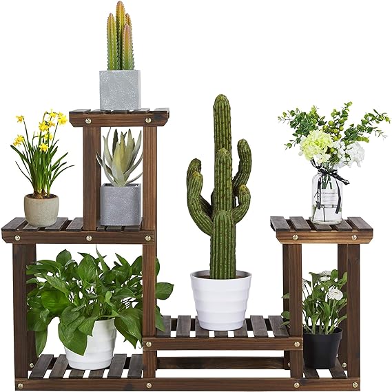 Yaheetech Multi-Tiered Plant Stand for Indoor Plants Flower Display Rack Tiered Shelf Real Plant Holder Multi Layer Outdoor Plant Shelving Unit in Garden Balcony Patio Living Room