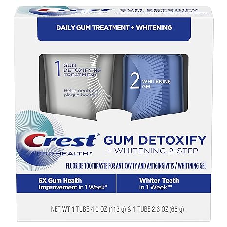 Crest Pro-Health Gum Detoxify   Whitening Two- Step Toothpaste, 4.0 and 2.3 oz