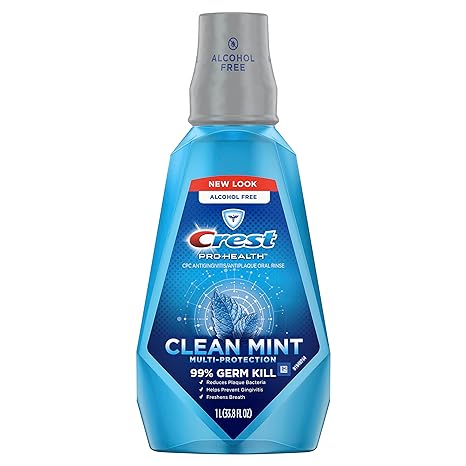 Crest Pro Health Multi-Protection Mouthwash with CPC (Cetylpyridinium Chloride), Clean Mint, 1L (33.8 fl oz)