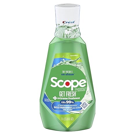 Crest Scope Outlast Mouthwash, Long Lasting Peppermint, 1 L (SG_B019FGCOW6_US)