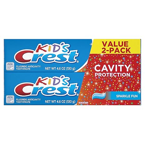 Crest Kid's Cavity Protection Toothpaste for Kids (children and toddlers 2 ), Sparkle Fun Flavor, 4.6 Ounce (Pack of 2)