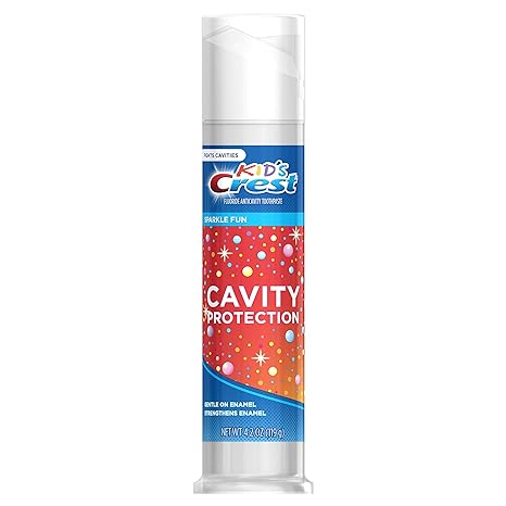 Crest Kid's Cavity Protection Toothpaste for Kids (children and toddlers 2 ), Sparkle Fun Flavor, 4.2 ounces (Pack of 