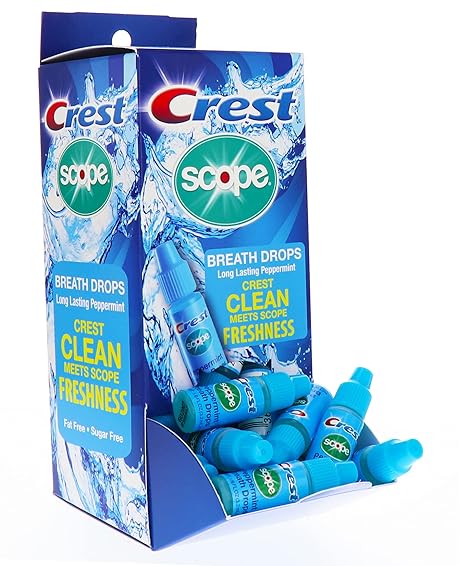 Crest Scope Breath Drops | Gravity Feed Display - 50 Count, Long Lasting Peppermint Flavor