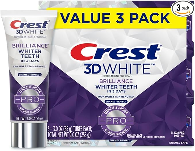 Crest 3D White Brilliance Pro Enamel Protect 3oz 3 Pack