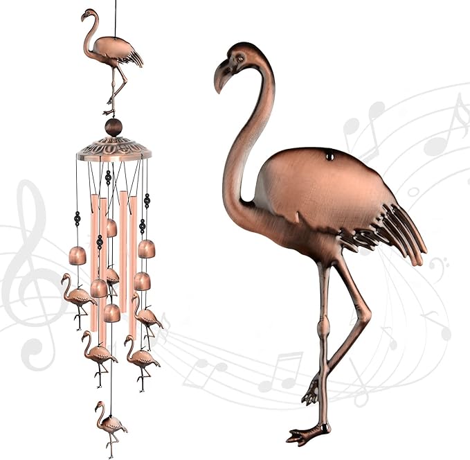 Flamingo Wind Chimes Flamingo Gifts for Women Birthday Gift Women Party Garden Flamingo Gift Mother Birthday Gift Mom Gifts from Daughter,Mom Birthday Gifts Flamingo Outdoor Gifts for Women