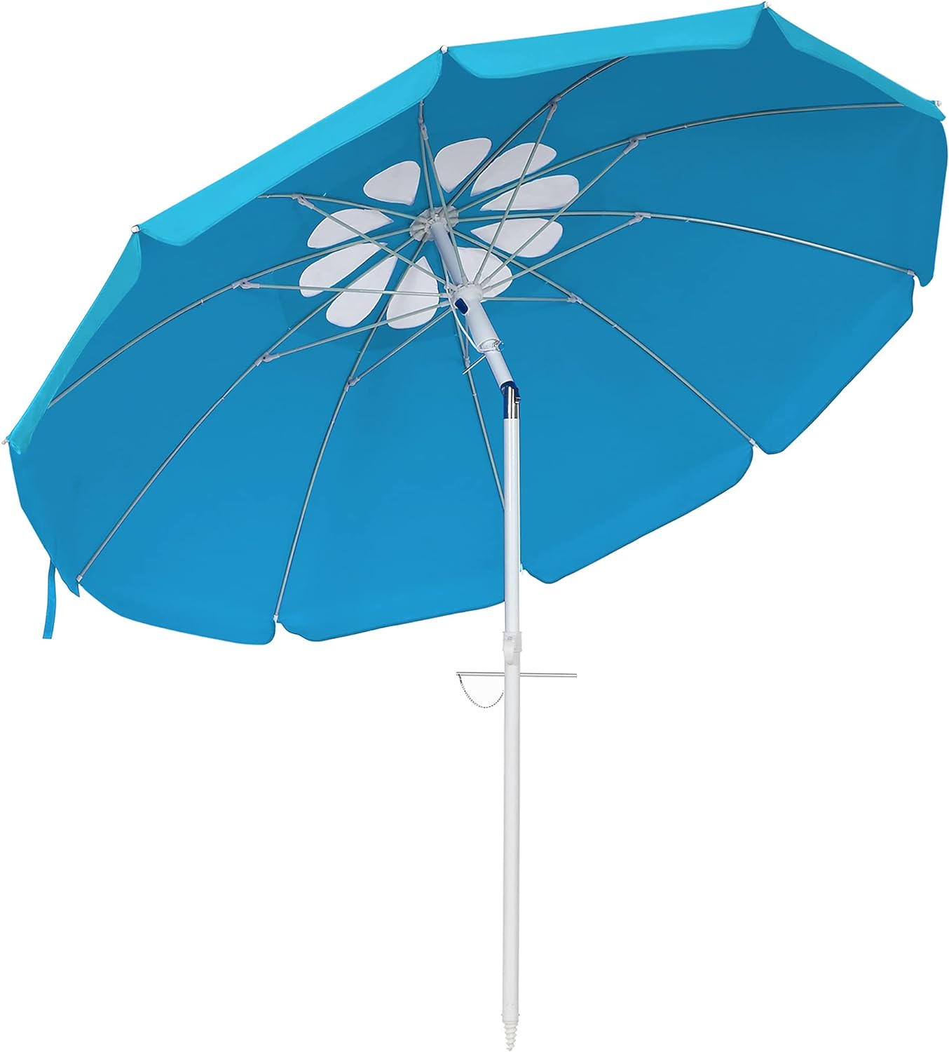 SONGMICS 6.5ft Beach Umbrella UPF 50 , Reinforced 10 Ribs, with Sand Anchor and Tilt Function, Portable Outdoor Umbrella with Carry Bag for Beach Patio Garden Outdoor, Lake Blue UGPU008Q02SONGMICS 6.5ft Beach Umbrella UPF 50 , Reinforced 10 Ribs, with Sand Anchor and Tilt Function, Portable Outdoor Umbrella with Carry Bag for Beach Patio Garden Outdoor, Lake Blue UGPU008Q02