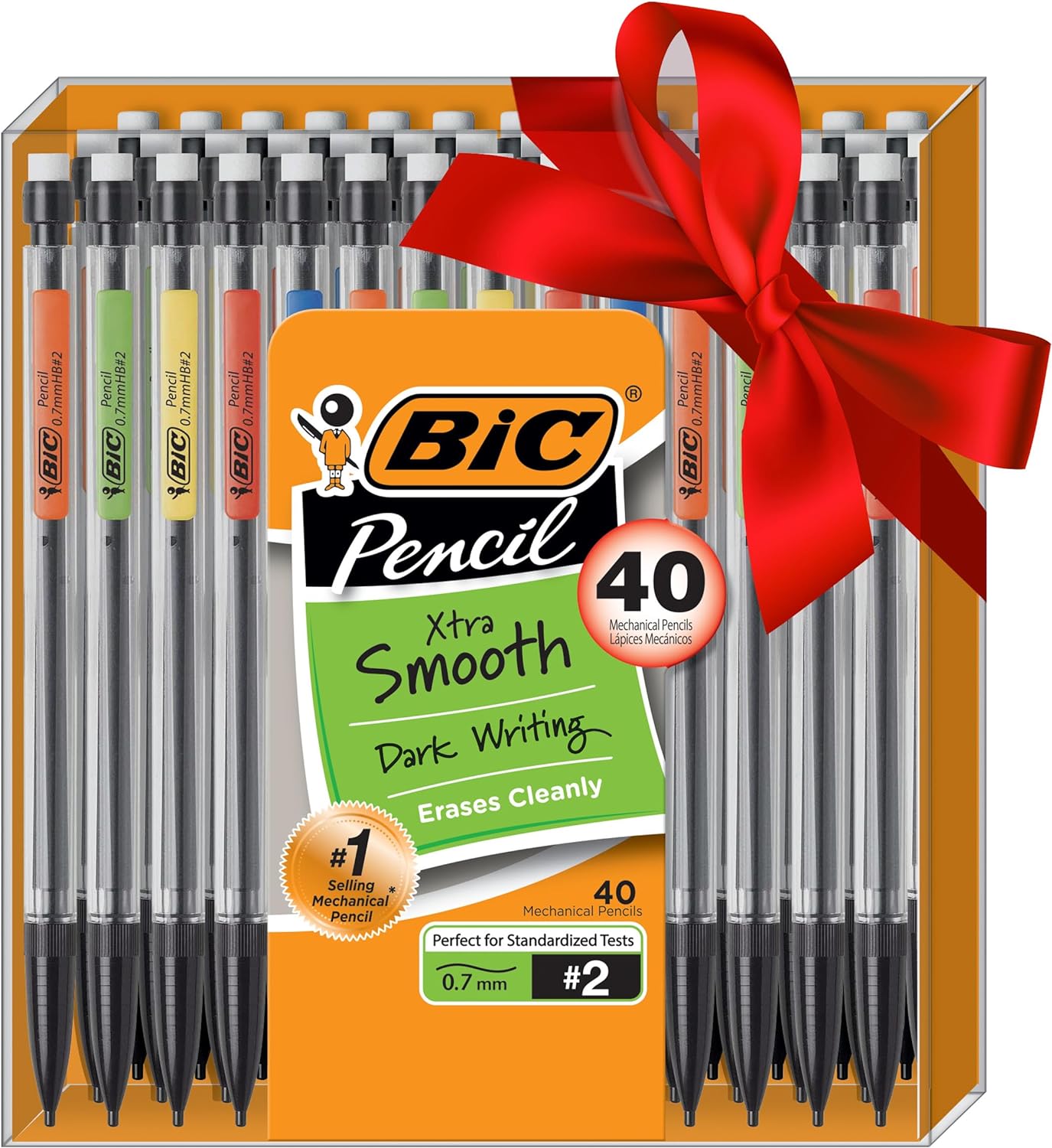 BIC Xtra-Smooth Mechanical Pencil (MPP40MJ), Medium Point (0.7mm), Perfect for the Classroom and Test Time, 40-Count, Gift Sets for Teachers