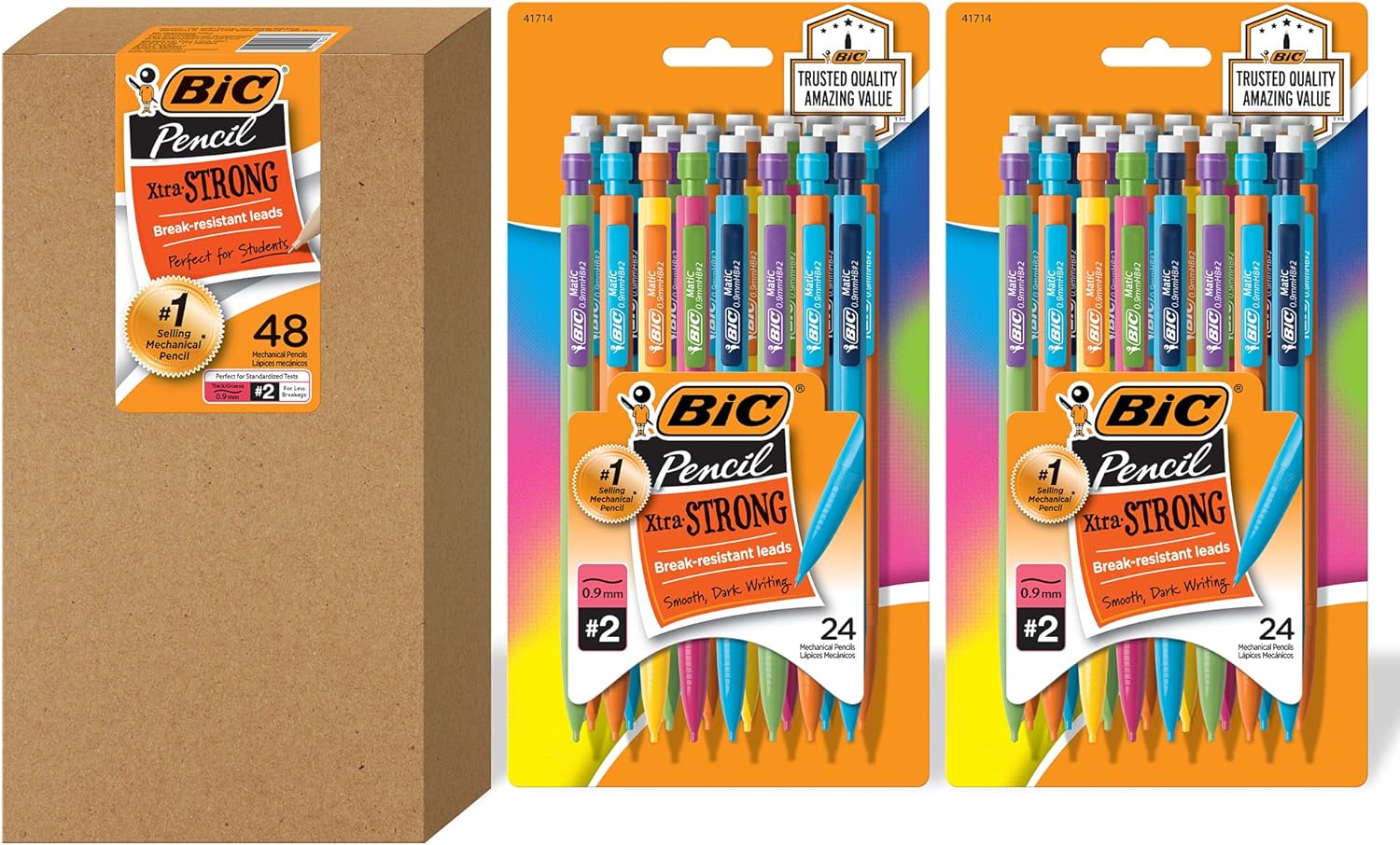 BIC Pencil Lead Refills, Medium Point (0.7mm), 30ct (L730P1),Black