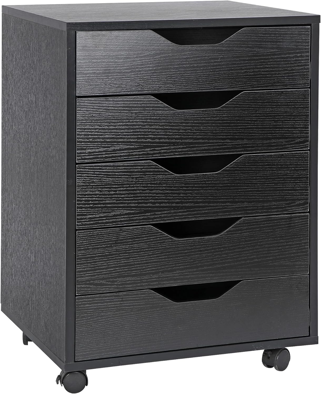 ZENY 5 Drawers Chest, Mobile File Cabinet with Casters, Home Office Storage Cabinet Under Desk Cabinet Storage Drawers Desk