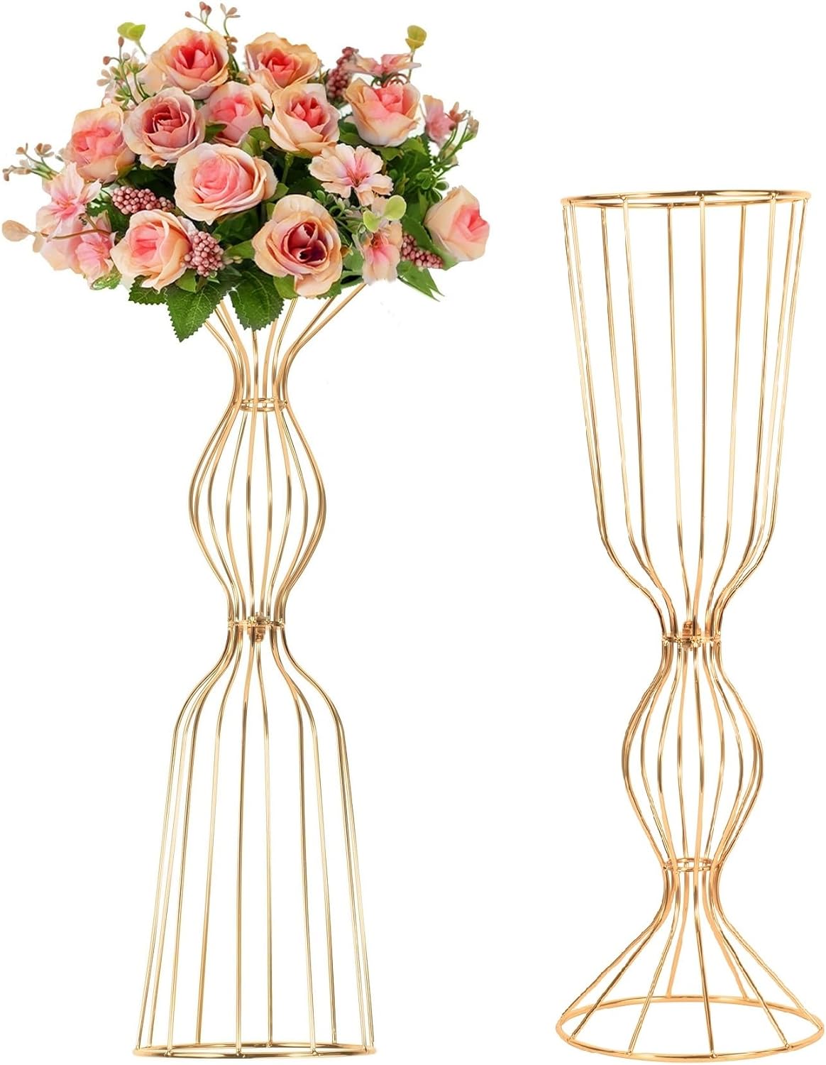 Wedding Centerpieces Display Stand - 2 Pcs 23.6in/60cm Tall Flower Holder Artificial Arrangement Flower Stand Vases,Wedding,Anniversary,Events,Home Decor