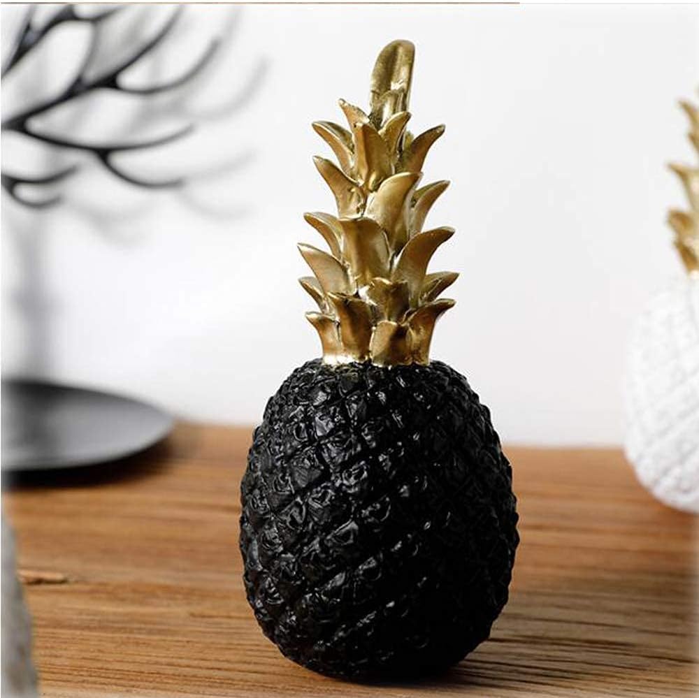 LoveCat Resin Artificial Pineapple Home Accessories Business Gifts Handicrafts Creative Fruit-Shaped Desktop Decorations Living Room Decorations Golden Wedding Gifts