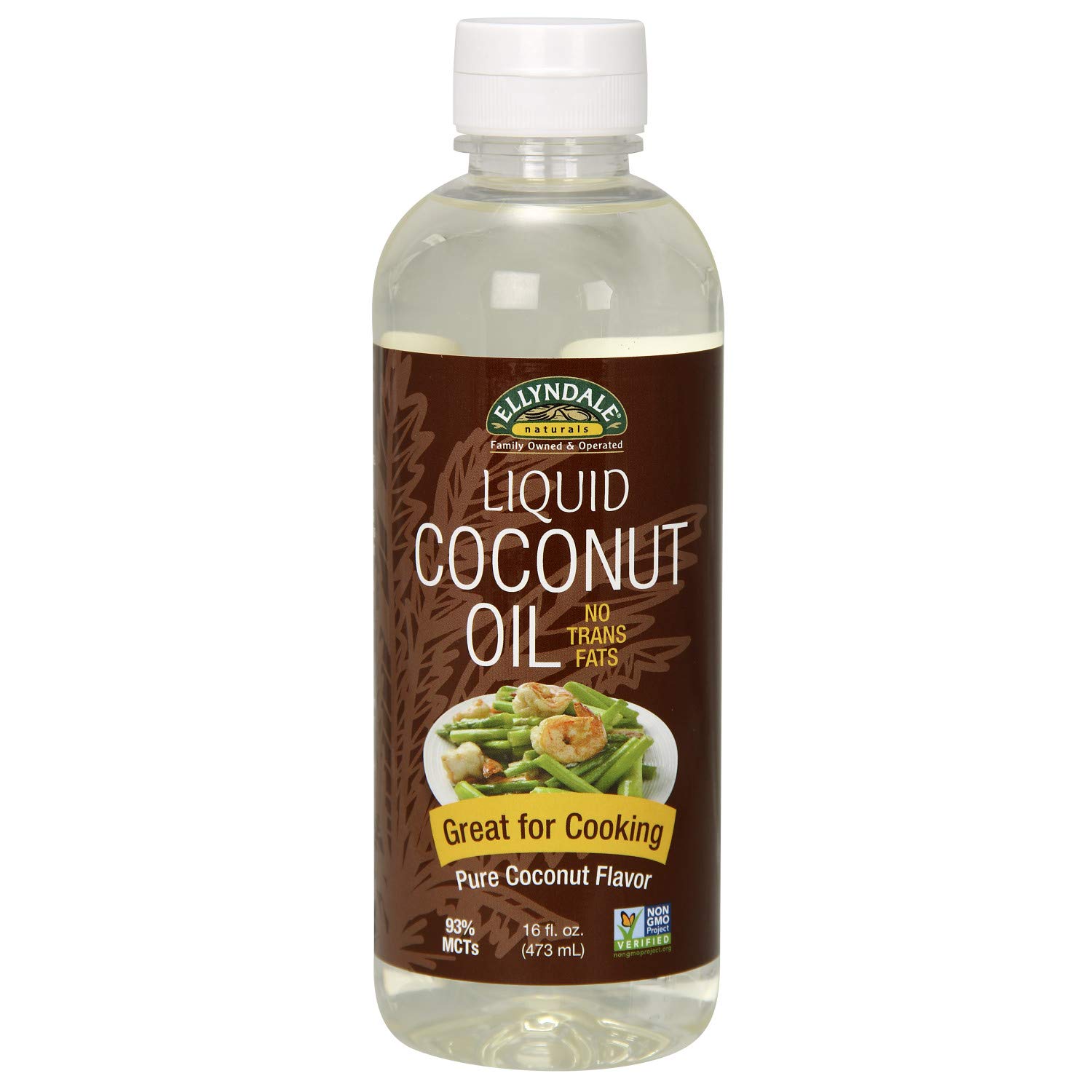 NOW Foods, Liquid Coconut Cooking Oil, Pure Coconut Flavor, No Trans Fats, Certified Non-GMO 16-Ounce