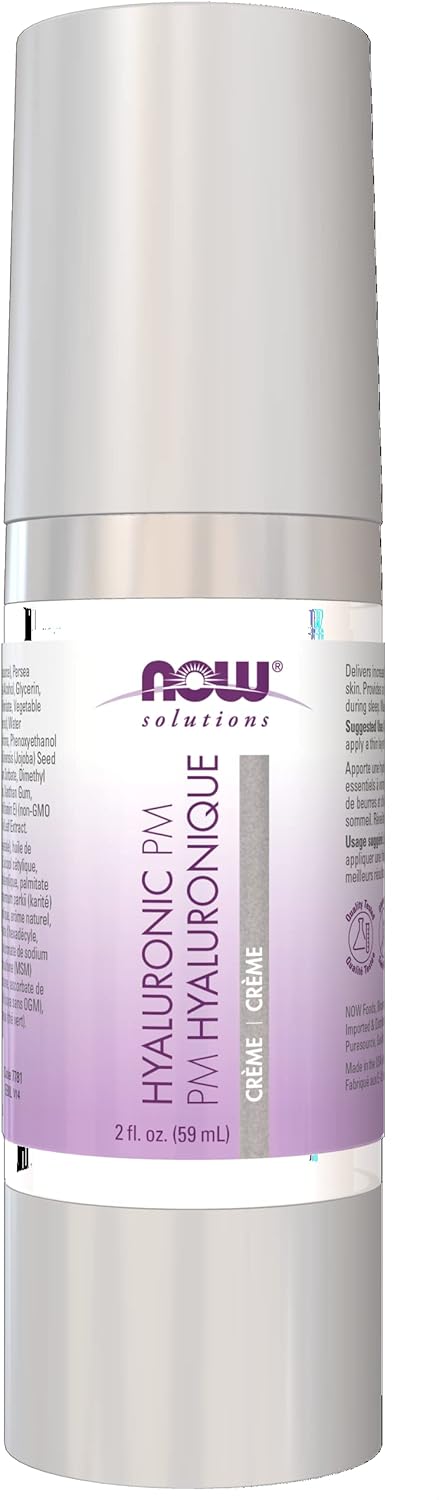 NOW Solutions, Hyaluronic Acid Creme, Rehydrating Moisture and Renewal Formula, 2-Ounce