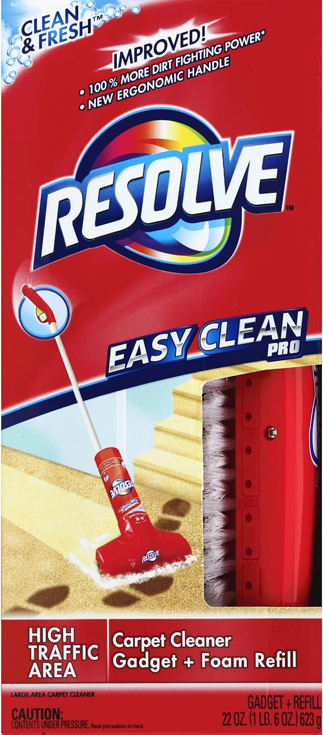 Resolve Easy Clean Pro Carpet Cleaner Gadget & Foam Spray Refill, 22 Fl Oz