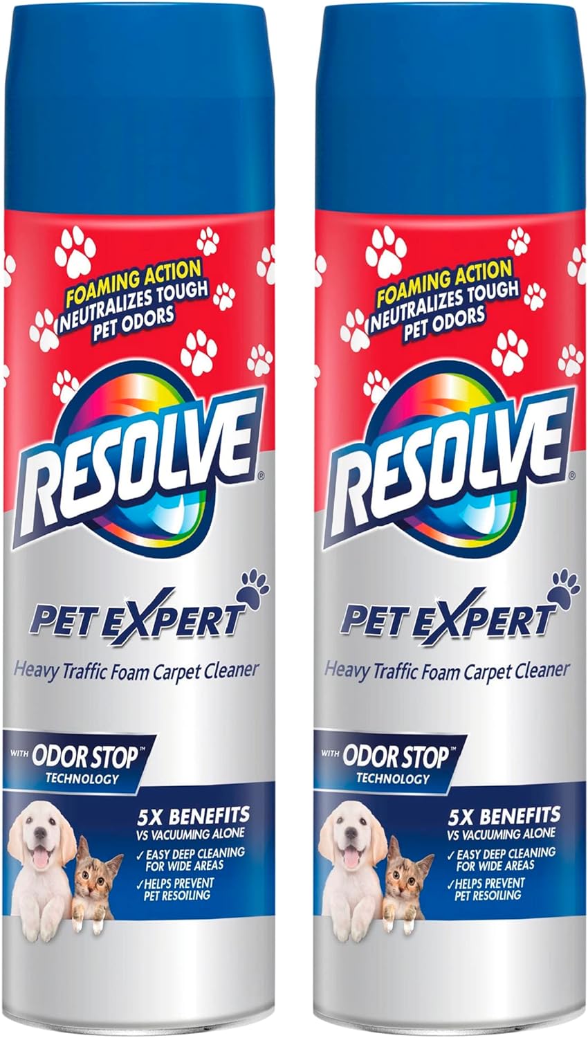 Resolve Pet Expert High Traffic, Carpet Foam, 22 Oz (Pack of 2)