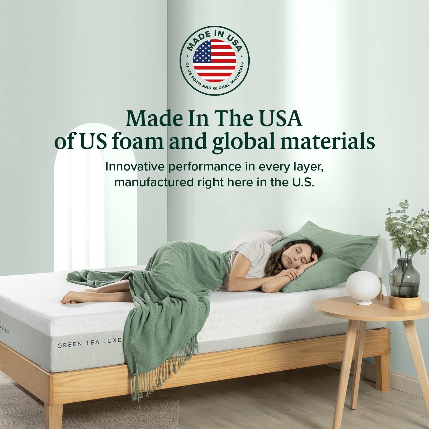 ZINUS 12 Inch Green Tea Luxe Memory Foam Mattress / Pressure Relieving / CertiPUR-US Certified / Bed-in-a-Box / All-New / Made in USA, Full