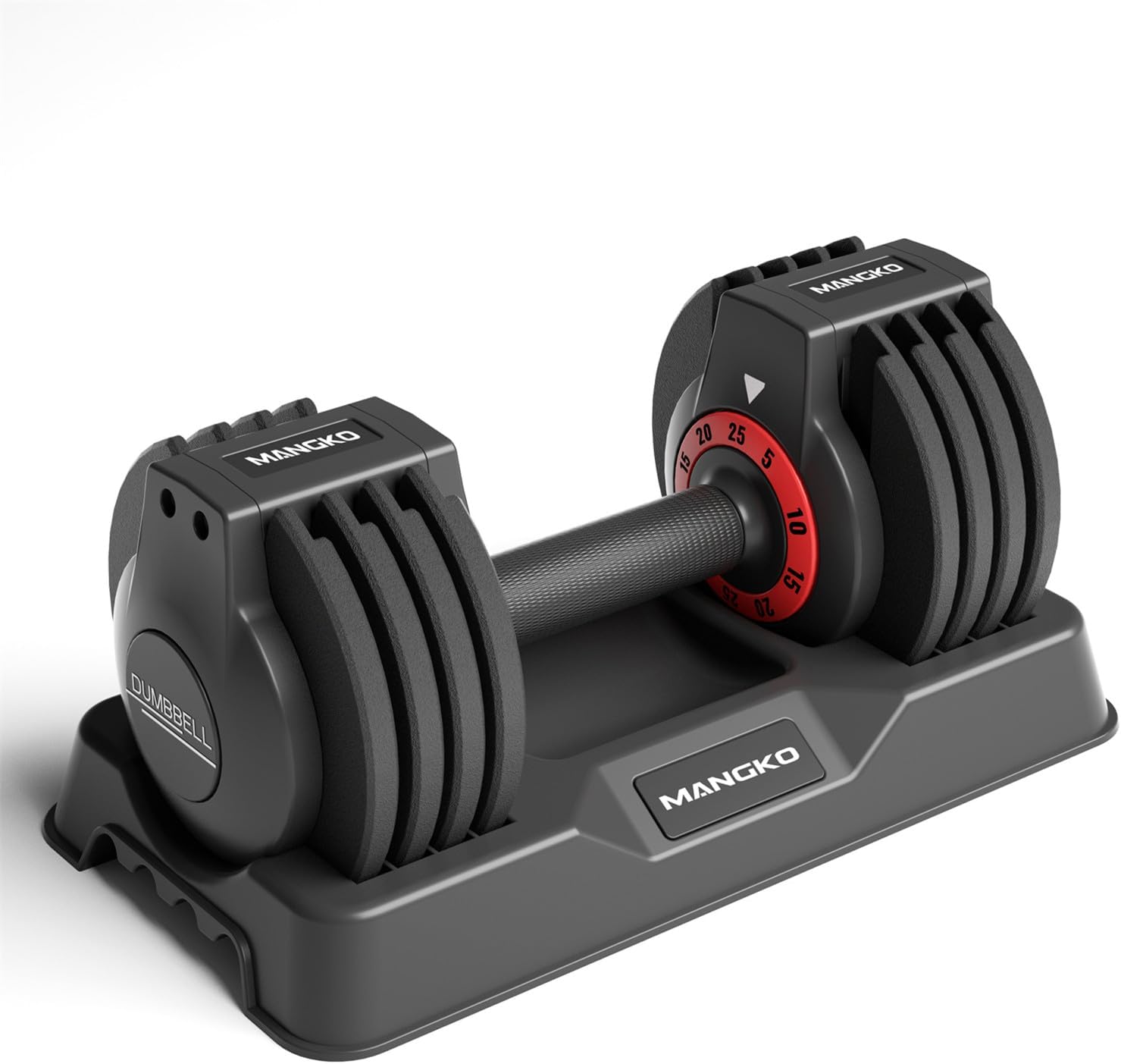 Adjustable Dumbbell 25LB Single Dumbbell 5 in 1 Free Dumbbell Weight Adjust with Anti-Slip Metal Handle, Ideal for Full-Body Home Gym Workouts