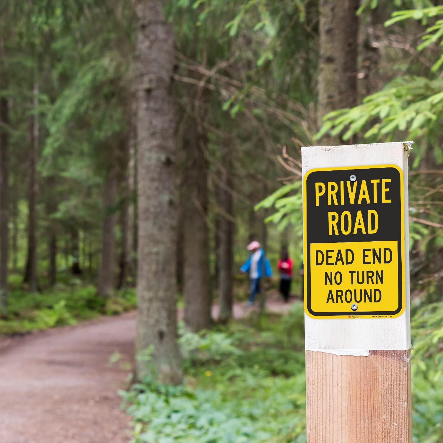 SmartSign Private Road Sign, Dead End Sign, Private Driveway Sign, 12 x 18 Inches 3M Engineer Grade Reflective Aluminum