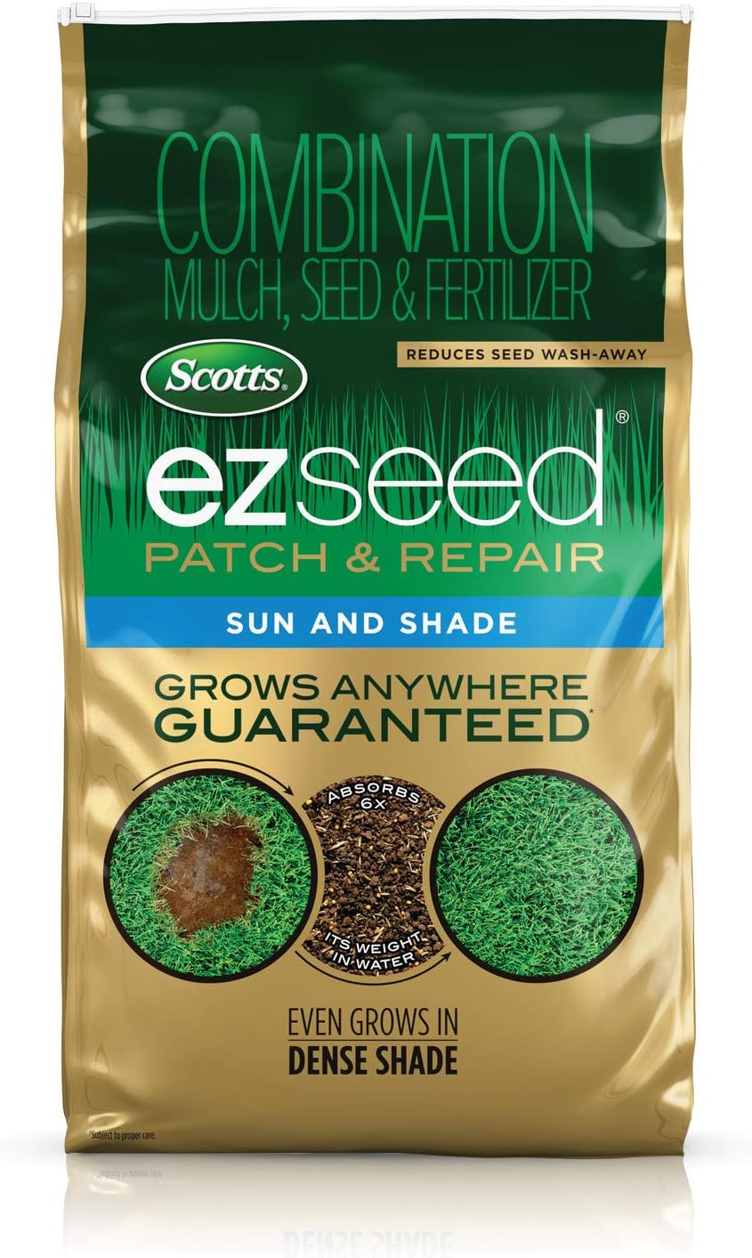 Scotts EZ Seed Patch and Repair Sun and Shade for Grass: Covers up to 225 sq. ft., 10 lb.