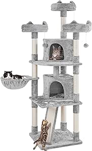 Yaheetech Large Cat Tree 76inch, Multilevel Cat Tower with Perches Condos Scratching Posts for Indoor Cats