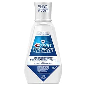 Crest Pro-Health Advanced Mouthwash with Extra Whitening, Energizing Mint, 16 Fluid Ounce