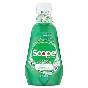 Crest Scope Formula Classic Mouthwash, original, 33.8 Fl Oz