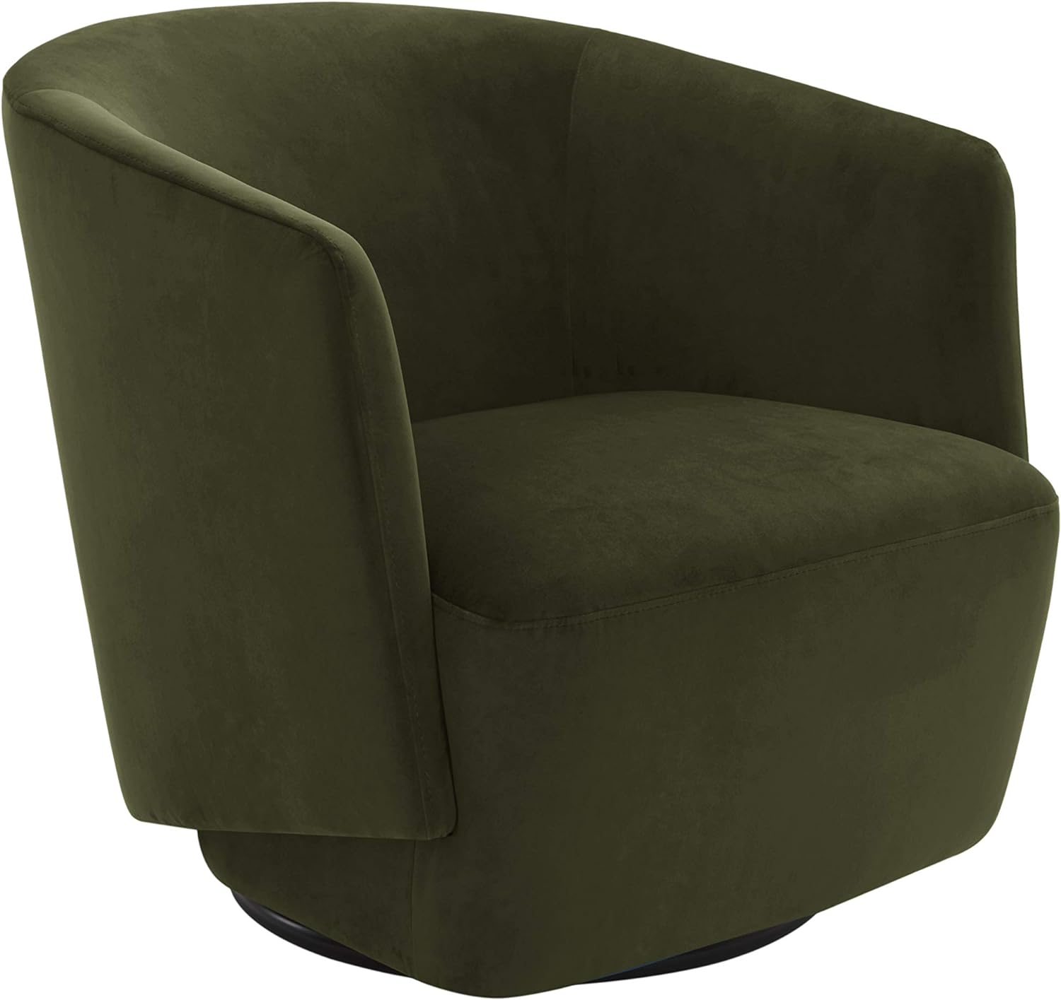 Amazon Brand - Rivet Coen Modern Velvet Upholstered Accent Swivel Chair, Forest Green, 31