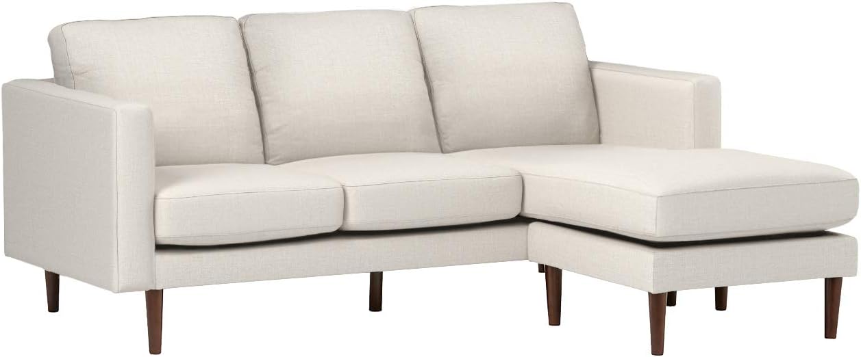 Amazon Brand  Rivet Revolve Modern Upholstered Sofa with Reversible Sectional Chaise, 80