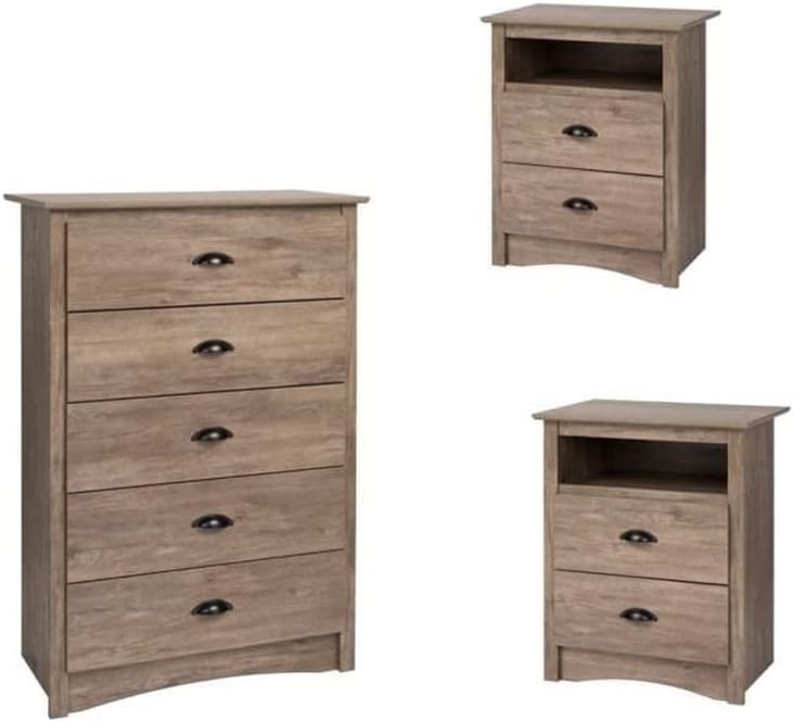  WLIVE Dresser for Bedroom with 5 Drawers, Wide Bedroom Dresser with Drawer Organizers, Chest of Drawers, Fabric Dresser for Living Room, Closet, Hallway, Charcoal Black 