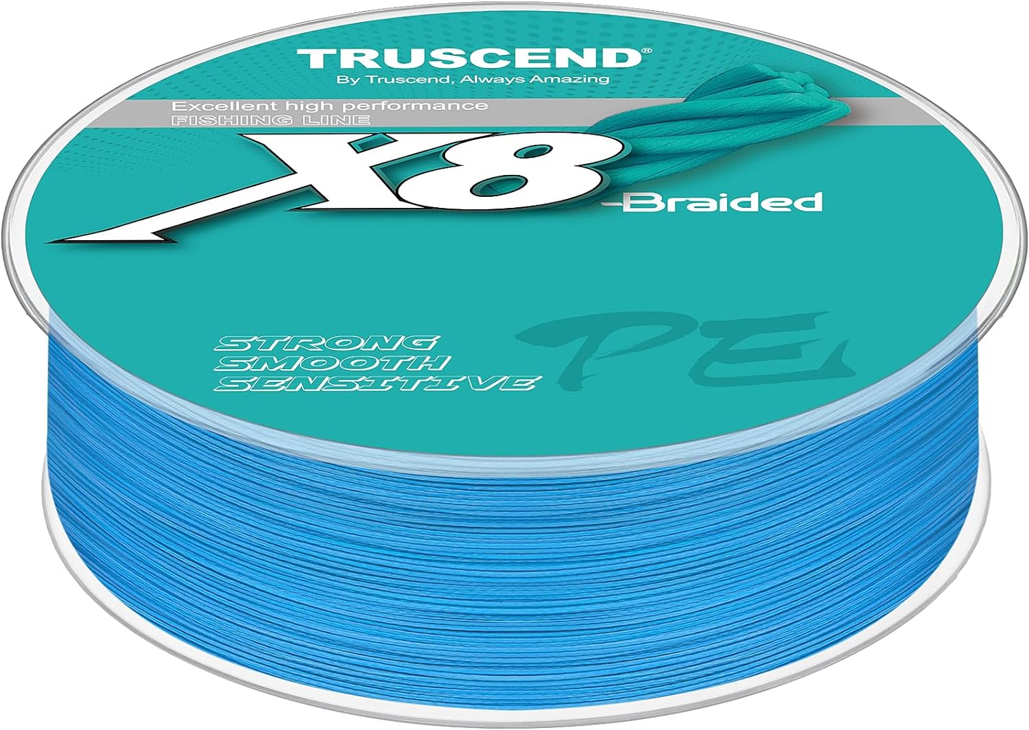 TRUSCEND X8 Braided Fishing Line, Durable and Valuable PE Braid Line for Professional, More Thinner More Smoother Performance for Casting Well, Must-Have Freshwater Fishing Gear, Fishing Gift for Men