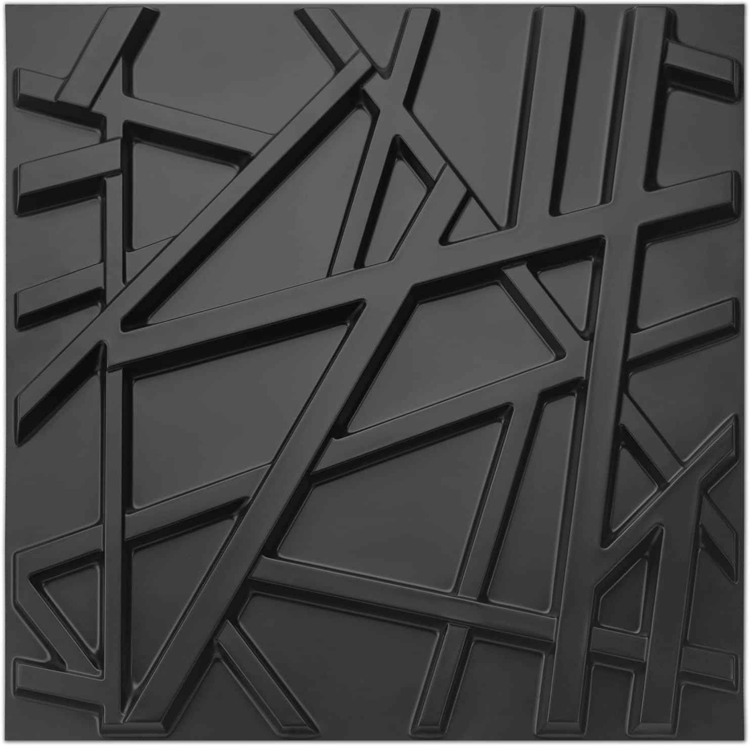 Art3d PVC Decorative Textures Black 3D Wall Panels for Interior Wall DÃ©cor, Black Wall Decor,Pack of 12 Tiles 32 Sq Ft