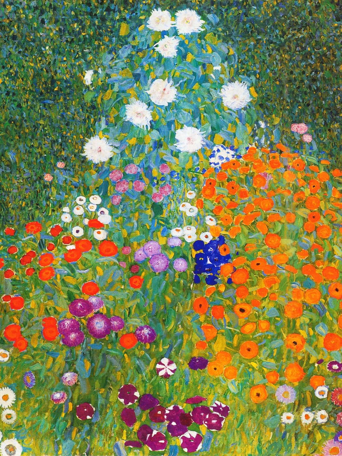 jenesaisquoi Canvas Wall Art Famous Oil Paintings, Flower Garden Gustav Klimt Art Prints, Gustav Klimt Artwork Famous Art Posters Ready To Hang for Living Room, Bedroom, Office (Unframed, 12 x 16)