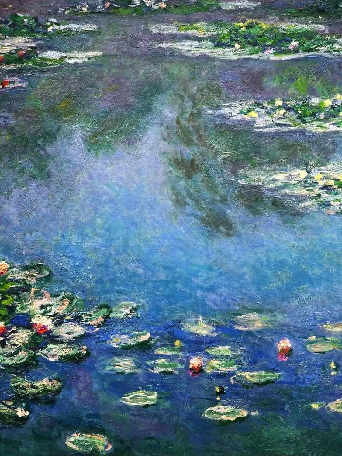 jenesaisquoi Canvas Wall Art Famous Oil Paintings, Water Lilies Claude Monet Art Prints, Claude Monet Artwork Famous Art Posters Ready To Hang for Living Room, Bedroom, Office (Unframed, 12 x 16)