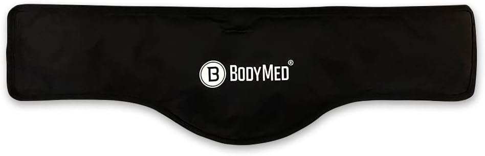 BodyMed Gel Cold Packs, Black, Neck Contour, 21 in. x 6 in.  Reusable Cold Therapy Ice Pack  Professional Fitness Cold Compress for Back, Shoulder, Neck, & Knee Discomfort