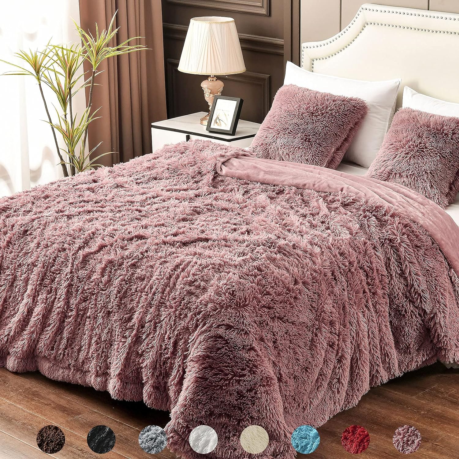 YUSOKI Twin Size Faux Fur Throw Blanket(Pink,60 x 80),Whithout Pillows,Winter Lightweight Plush Fuzzy Soft Cozy Microfiber Comfy Bed Blanket for Women Kids Girls Couch Sofa Washable