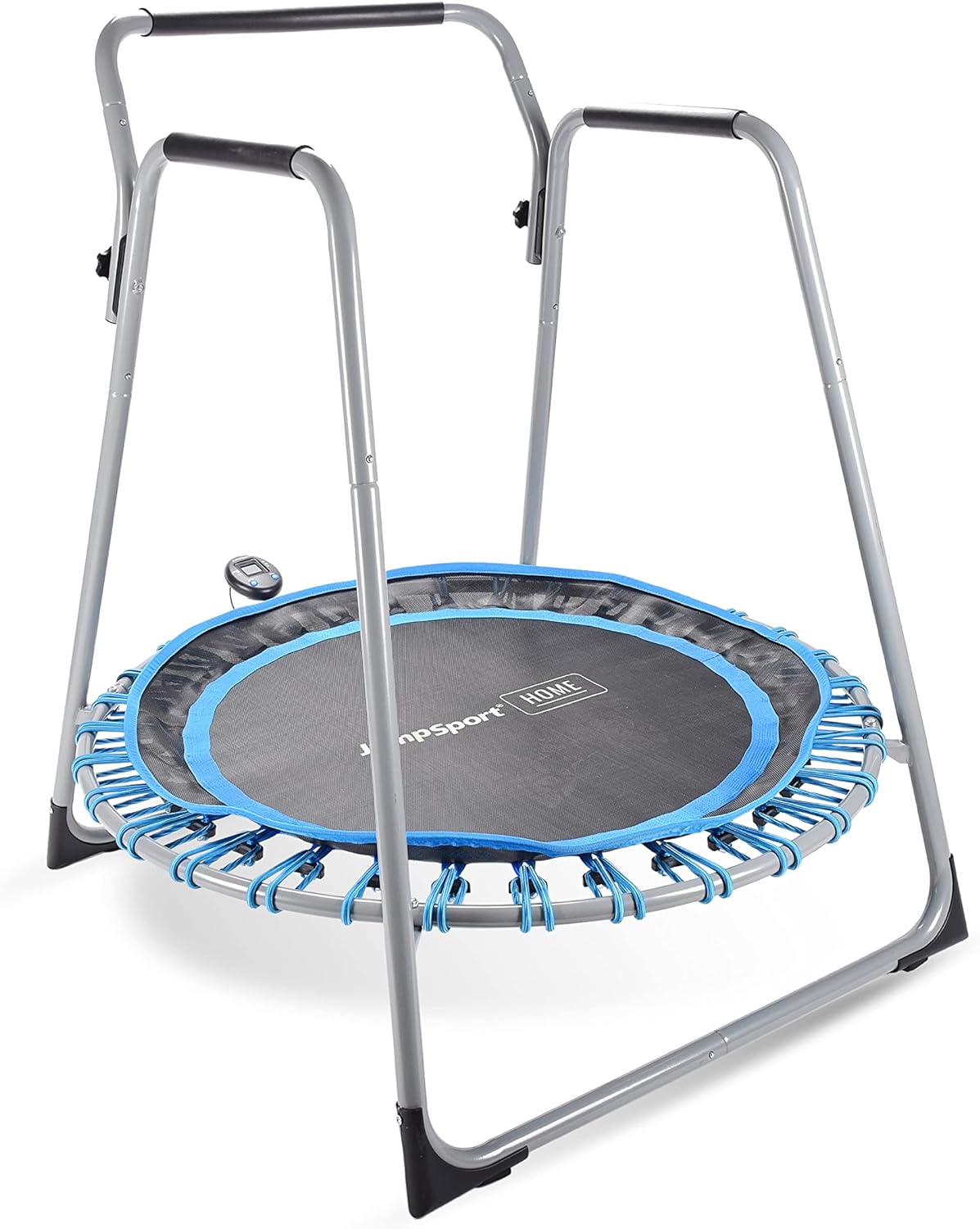 JumpSport Home 125 Fitness Trampoline - Exercise Trampoline with Handlebars - Fitness Rebounder for Home Workout - Up to 250 lbs Weight Capacity