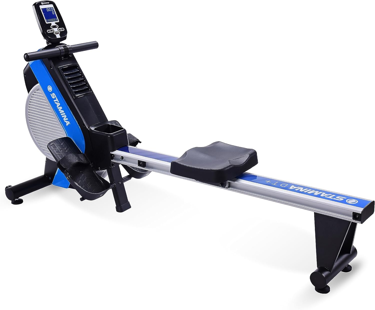 Stamina DT Plus Rowing Machine 1409 - Rower Machine with Smart Workout App - Rower Workout Machine with Dual Air and Magnetic Resistance - Up to 250 lbs Weight Capacity