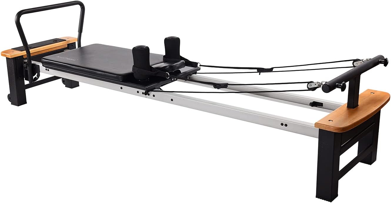 AeroPilates Pro XP 556 Reformer with Free-Form Cardio Rebounder - Pilates Reformer Workout Machine for Home Gym - Up to 300 lbs Weight Capacity