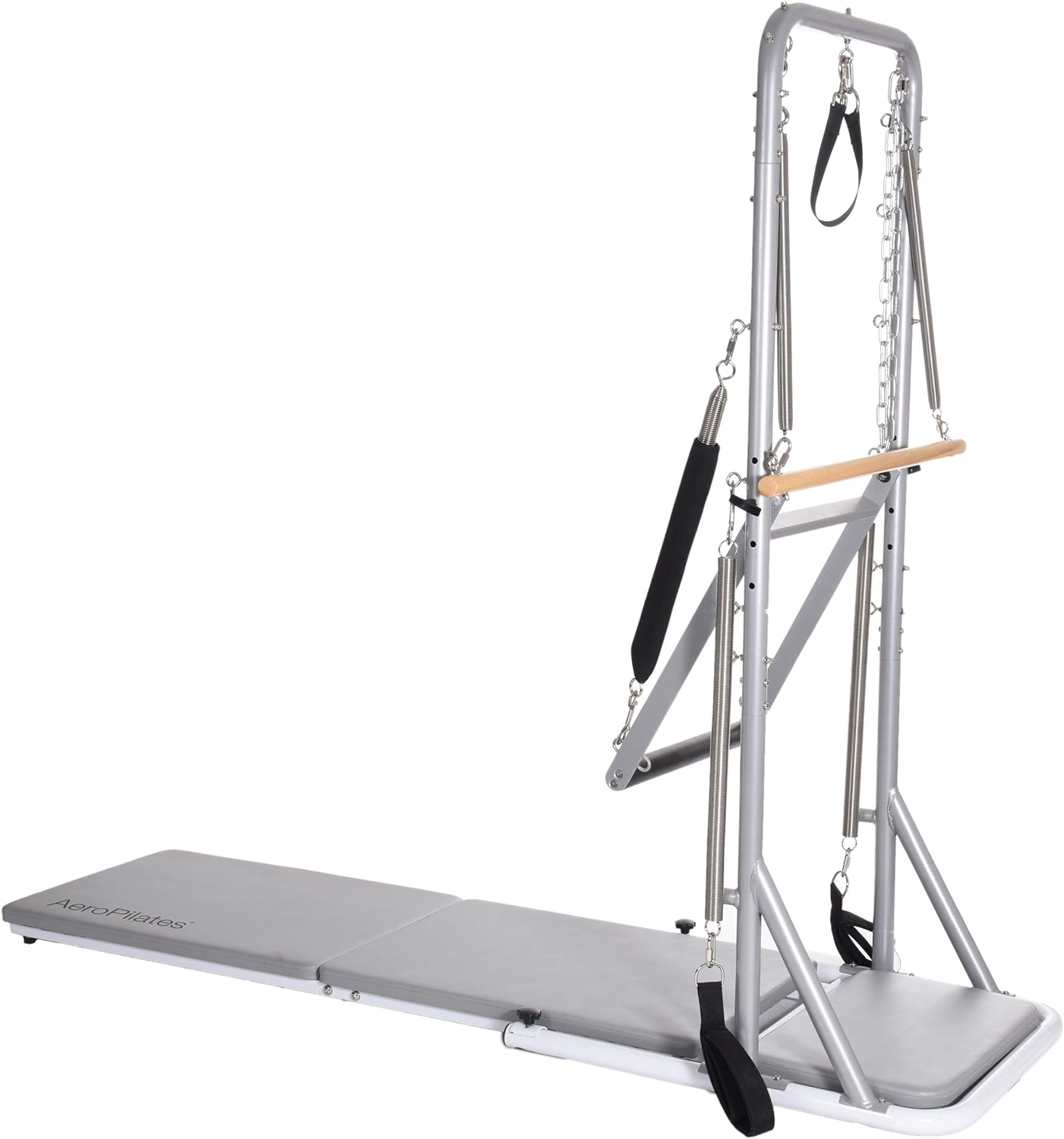 AeroPilates Precision Cadillac Studio Tower | Four Free Online Expert-Guided Workouts Included | Stream From Any Device, Gray