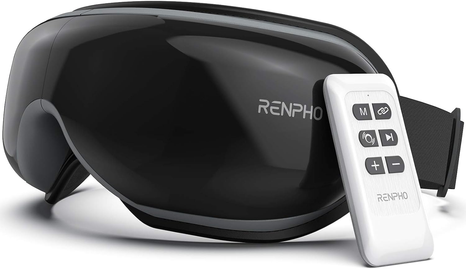 RENPHO Eyeris1 - Heated Eye Massager for Migraine, Temple Massager with Remote, Compression, Vibration, Rechargeable Eye Care Device for Eye Relax, Reduce Eye Strain, Dry Eyes, Birthday Gifts