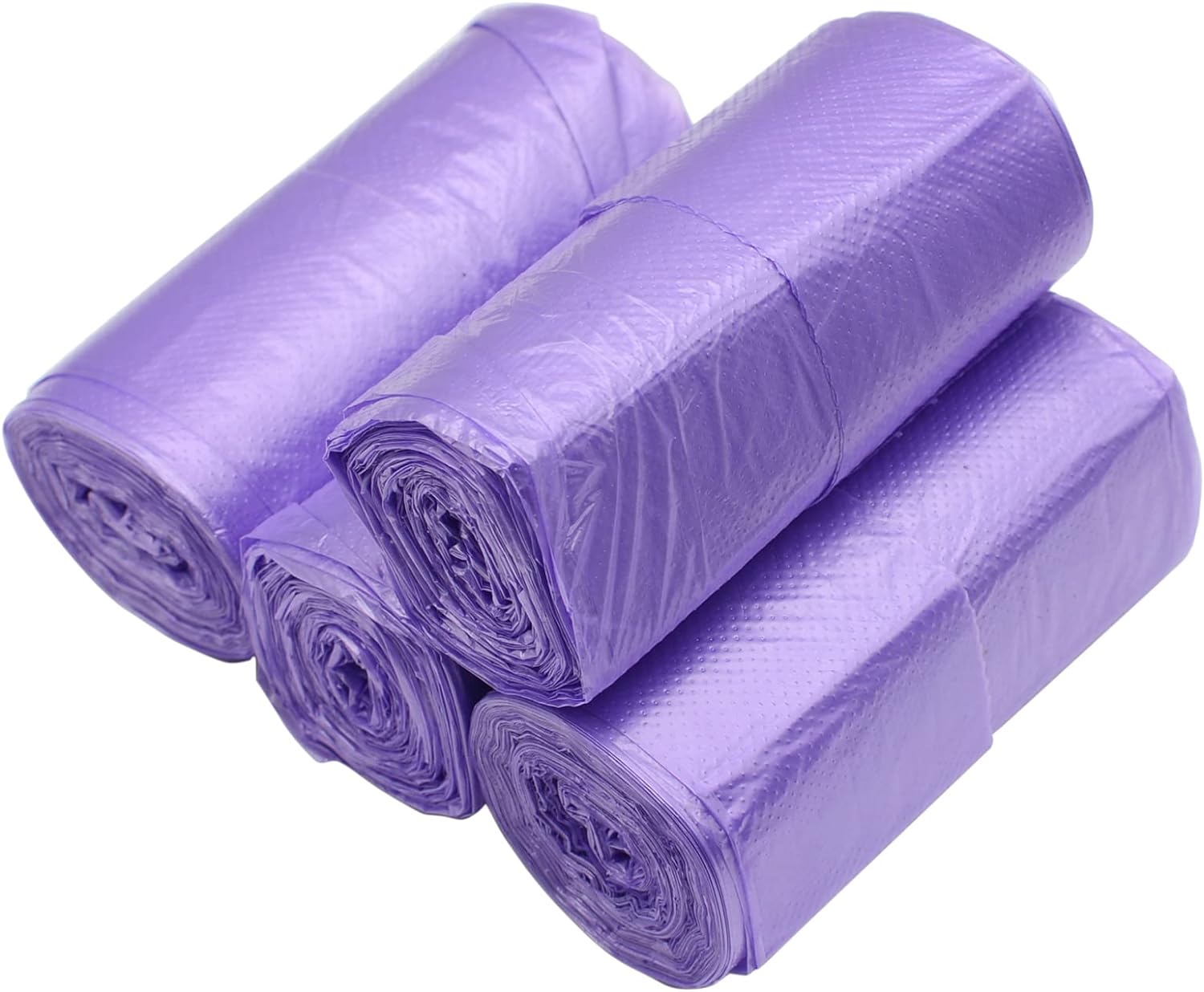 Kitchen Garbage Bags and Purple Trash Bag, 100 Counts 4 Gallon 45x60Cm Kitchen Small Trash Bags with Handles for Bathroom, Contractor Bags (100pcs Purple 45x60CM)